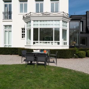 Wilsa Garden Salon de jardin 4/8p alu avec 6 fauteuils Modulo