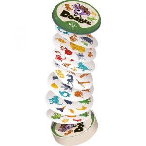 Asmod&eacute;e DOBBLE Dinosaures - Jeux de soci&eacute;t&eacute; - Jeu de Cartes - Jeu d&rsquo;Observation Rapide Famille - D&egrave;s 4 Ans - 2 &agrave; 8 Joueurs - 15 Min - Version fran&ccedil;aise