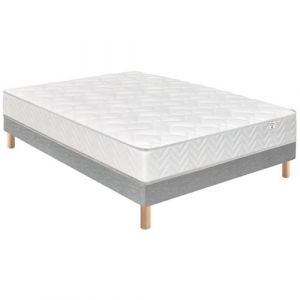 Ensemble Matelas Douces Nuits Aline 598 Ressorts ensach&eacute;s + Sommier Base Ferme 160x200