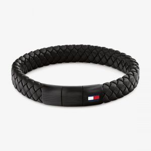 Tommy Hilfiger Jewelry Bracelet en Cuir Tressé pour Homme Couleur Noire - 2790662