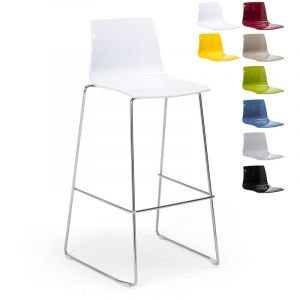 Grand Soleil Tabouret de bar de cuisine 98 cm design Imola Slitta - couleur:Blanc