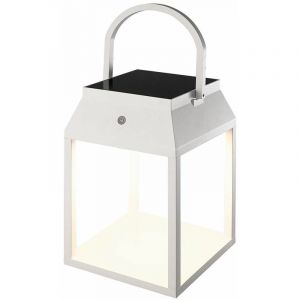 Image de Lumisky Lanterne solaire décorative PAROS blanc aluminium H29cm