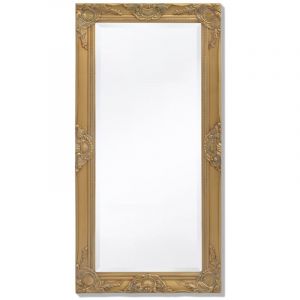 The Living Store - Miroir mural style baroque 100x50 cm Doré - Miroirs - TLS243680