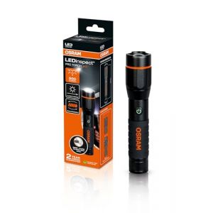 Osram LEDinspect PRO TORCH 500, lampe torche d'inspection LED rechargeable, fonction zoom, luminosité de 500 lm, 6000 K, 4 modes d'éclairage