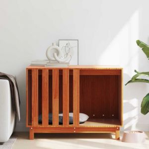 VidaXL Maison Pour Chiens Brun Cire 100 X 70 X 70 Cm Pin Massif