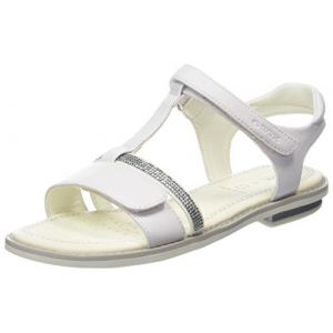 Image de Geox Jr Sandal Giglio B, Salomés Fille, Blanc (White), 33 EU