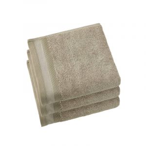De Witte Lietaer 180885 Contessa Luxe Lot de 3 Serviettes de bain Coton Taupe 50 x 100 cm