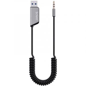 Adaptateur auxiliaire émetteur Savio Tr-16 avec fonction mains libres, Bluetooth 5.3, Google Assistant/Siri