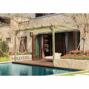 Maderland Pergola en bois adossée - modèle NARBONNE - 510 x 300 cm