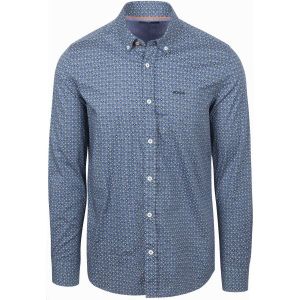 NZA Shirt Kylan Poplin Print Bleu taille M
