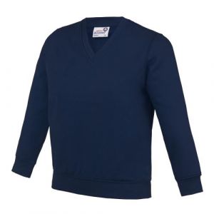 AWDis - Sweatshirt à col en V - Enfant (13 ans) (Bleu marine) - UTRW3925