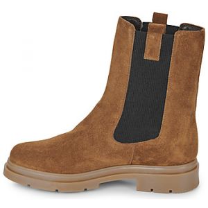 LES TROPEZIENNES PAR M.BELARBI Femme Slam Botte Tendance, Camel-Suede, 41 EU