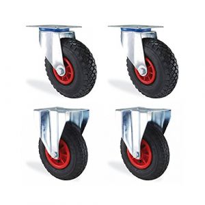 Image de HTR - Roulette fixe gonflable diamètre 260mm charge 150kg