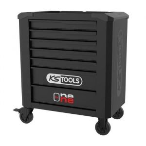 KS Tools Servante datelier - Equip&eacute;e - 7 tiroirs - 823.7337F - Noir - Equip&eacute;e de 337 outils - Servante one by one