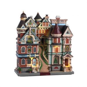 Image de Lemax Maisons sur une Colline Résine 26,5x24x10 cm Multicolore