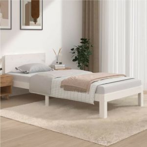 VidaXL Cadre de lit pour matelas 90x200 cm en bois, couleur blanc