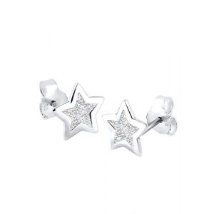 Elli - Boucles d'Oreilles - Femme - Argent - 925/1000 - Émail Gris - 0302832112