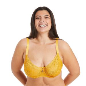 Soutien-gorge à armatures grand maintien jaune Ruche
