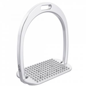 Étriers équitation aluminium classique plancher incliné avec pointes inox Alfa Jump