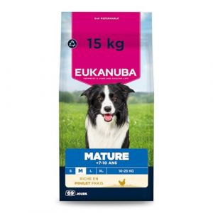 Eukanuba Nourriture sèche pour Chiens au Poulet Frais pour Races Moyennes, Nourriture sèche Premium pour Chiens matures, 15 kg