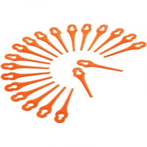 Fuxtec Lot de 20 Lames de Rechange en Plastique - pour Tondeuse à Batterie 20V FX-E1RT20 - Original