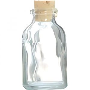 Image de Mini bouteille en verre 6 cm avec bouchon li