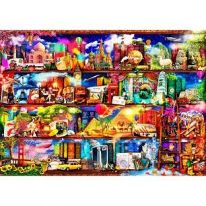 Wooden City Puzzle 500 pi&egrave;ces en bois : Le monde des livres