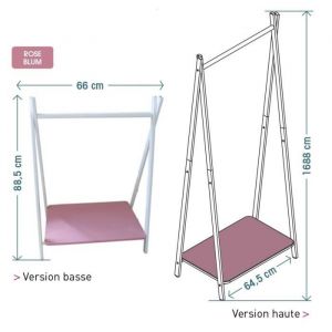 Nidalys NYDALIS Dressing 2 en 1 Blum 66cm x 88-169cm Rose