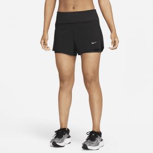 Nike Short de running 2-en-1 avec poches taille mi-basse 8 cm Dri-FIT Swift pour femme - Noir - Taille XS - Female