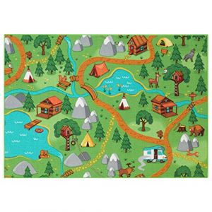 Image de Tapis de Jeu Enfant 95x133cm, Hiking - Tapis Circuit Voiture - Lavable - Antidérapant - Carpet Studio