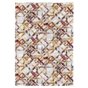 Image de Naf Naf Tapis design color&eacute; plat ray&eacute; Bliere 140x200 Multicolore