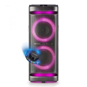 NGS Enceinte Active SONO DJ WILDSPACE2 - 2000W, Bluetooth, USB/AUX, Lumière LED, TWS, 1 SUB 10, Soirée, Fête, Jeu de lumière