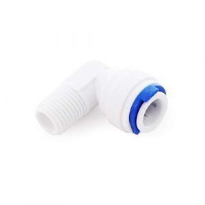 wiltec Naturewater Raccord vissé Type Jaco 90° pour Tuyau 10 mm & Filetage mâle 12,91mm (1/4") Osmoseur