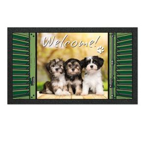 Eden Tapis entree Welcome chien