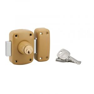 THIRARD Verrou double entrée Corvette pour porte d'entrée, cylindre 40mm, acier, 3 clés, époxy bronze