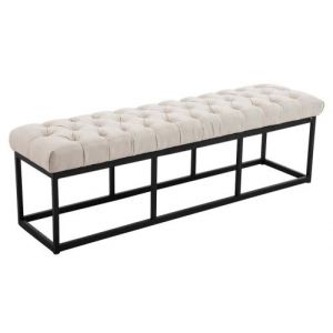 Banquette Amun B Tissu, Crème/150 cm