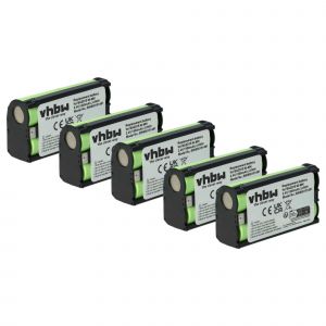 Vhbw 5x Batterie Compatible Avec Sennheiser Skp 3000, Skp 2000, Skp 100, Skm 945 G2 Casque Audio, &Eacute;couteurs Sans Fil (1500mah, 2,4v, Nimh)