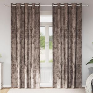VidaXL Rideau avec des rideaux 2 pcs Cappuccino 225 x 140 cm Velours
