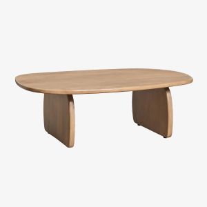 Table Basse Ovale 110x70 Cm En Bois De Manguier Agathe Bois Naturel