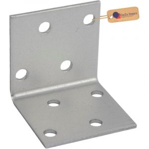 GeZu Impex Equerre d'assemblage Galvanis&eacute; 40 x 40 x 40 mm renforc&eacute;e connecteurs m&eacute;tal fixation pour charpente