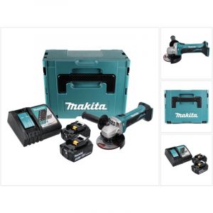 Image de Makita DGA 452 RTJ Meuleuse d'angle sans fil 18V 115mm + 2x Batteries 5,0Ah + Chargeur + Makpac