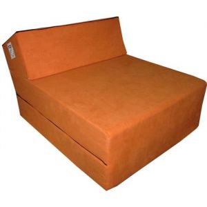 Matelas de jeunesse lit fauteuil futon pliable pliant choix des couleurs longueur 160 cm (Orange): Cuisine & Maison