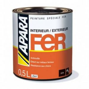 Peinture Fer Satin - APARA 0.5 litre Blanc