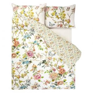 Designers Guild Housse de couette imprimée en percale de coton, FIORE D'ACQUA PEONY