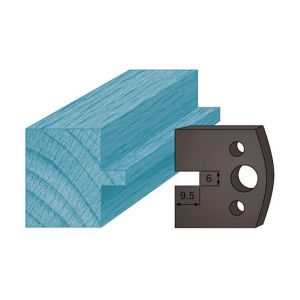 Diamwood Platinum Jeu de 2 contre-fers profilés Ht. 38 x 4 mm languette 6 mm A17 pour porte-outils de toupie