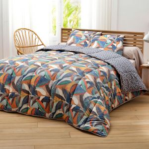 Couette chaude 260x240 vert en polyester