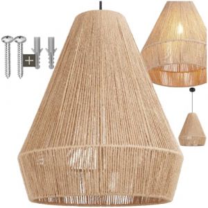 TecTake Suspension au style bohème 40W avec fibre de jute naturelle