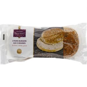 Monoprix gourmet Pains burgers aux 3 graines