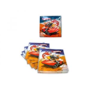 Atosa Pack de 15 serviettes - Imprimé Hot Wheels - Garçon - 33x33 cm