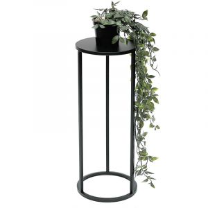 Dandibo - Tabouret pour fleurs Métal Noir Rond 50 cm Support pour fleurs Table d'appoint 96316 s Colonne pour fleurs Moderne Support pour plantes